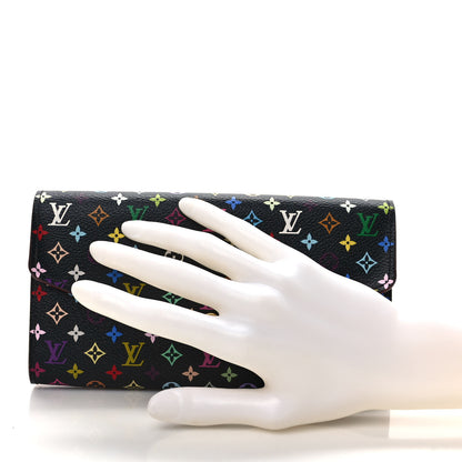 Louis Vuitton Monogram Multicolor Sarah Wallet NM Black Grenade 2 of 7