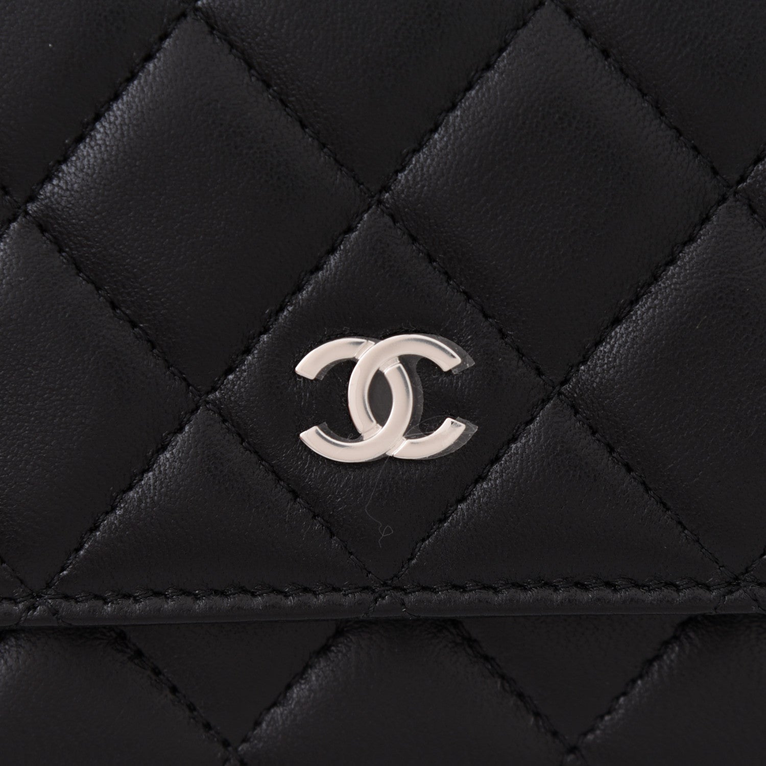 Chanel Lambskin Quilted Wallet On Chain WOC Black 9 of 11
