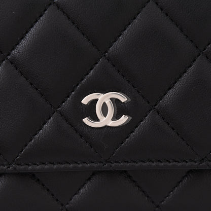 Chanel Lambskin Quilted Wallet On Chain WOC Black 9 of 11