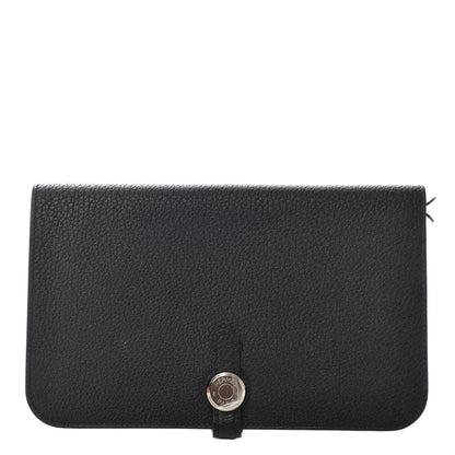 Hermes Togo Dogon Duo Wallet Black 1 of 7