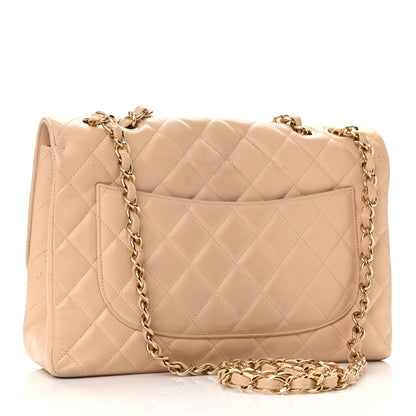 Chanel Caviar Quilted Jumbo Single Flap Beige 3 of 14