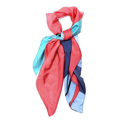 Chanel Silk CC Lock Square Scarf Dark Pink 2 of 6
