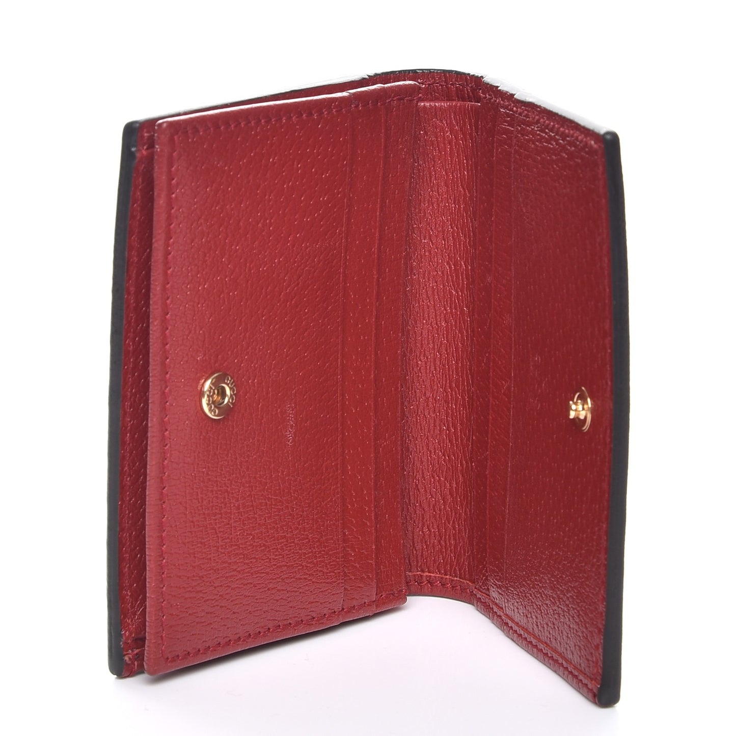 GG Supreme Monogram Tian Card Case Beige Multicolor Red