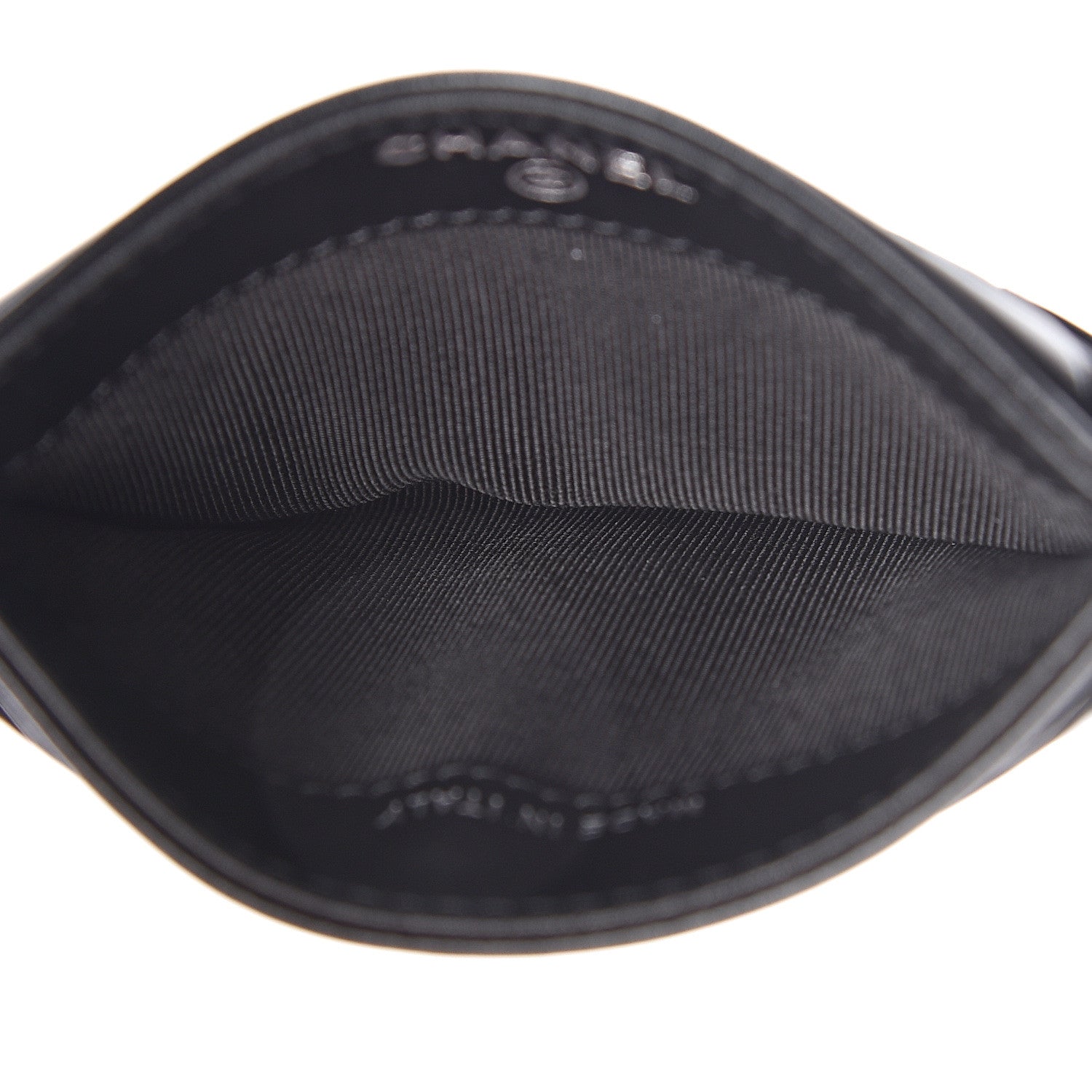 Chanel Aged Calfskin Chevron Quilted Gabrielle Card Holder Black 5 of 9