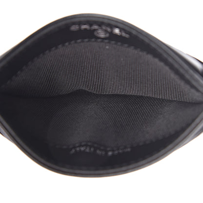 Chanel Aged Calfskin Chevron Quilted Gabrielle Card Holder Black 5 of 9