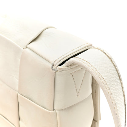 Bottega Veneta Paper Calfskin Maxi Intreccio Cassette Crossbody Bag White 11 of 15