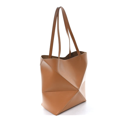 Loewe Shiny Calfskin Medium Puzzle Fold Tote Warm Desert 3 of 10