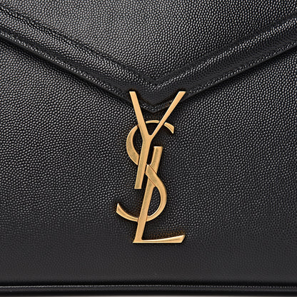 Saint Laurent Grain de Poudre Medium Classic Monogram Cassandra Top Handle Black Rouge Legion 13 of 13