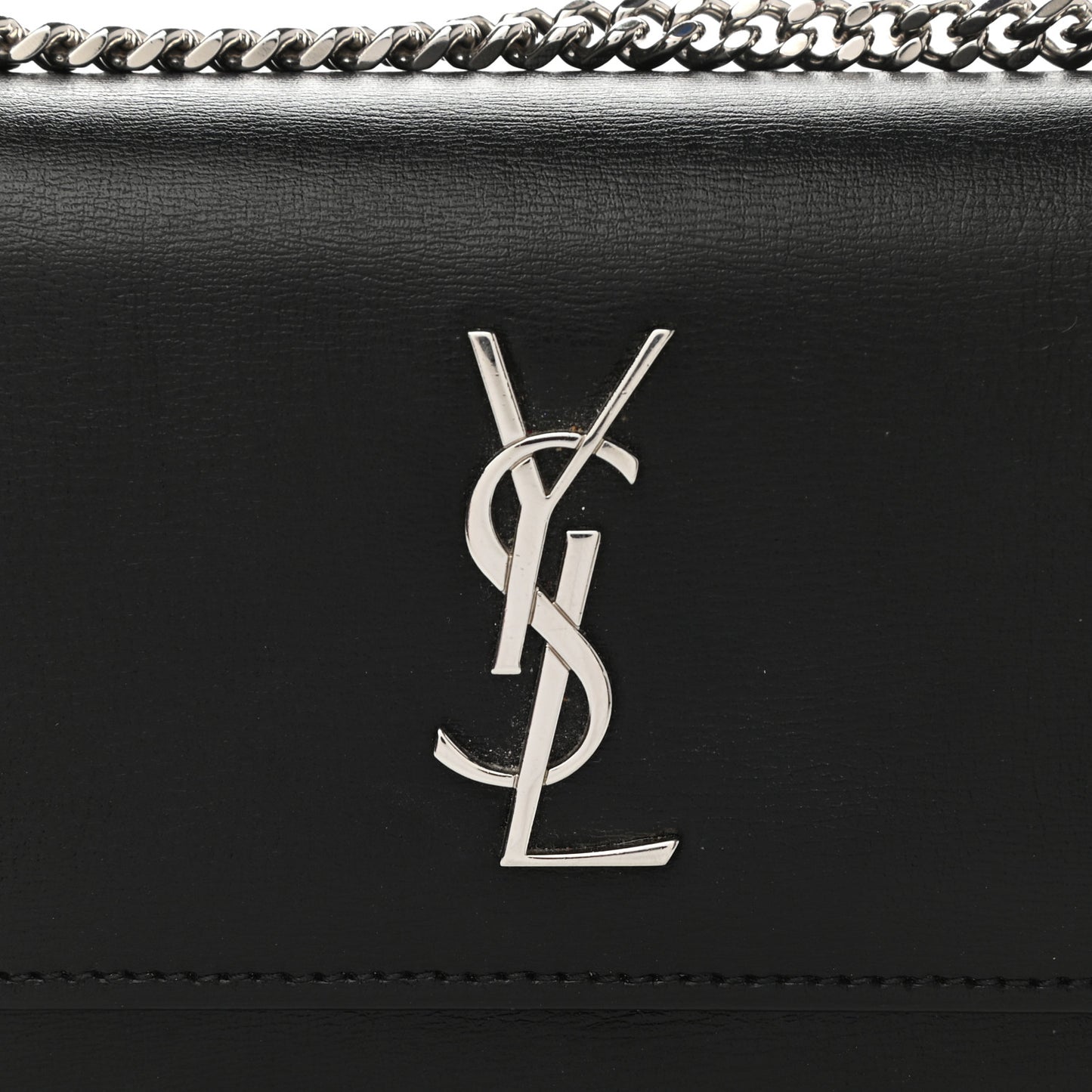 Calfskin Monogram Sunset Chain Wallet Black