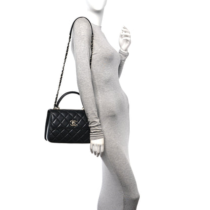 Chanel Lambskin Quilted Small Trendy CC Dual Handle Flap Bag Black 2 of 11