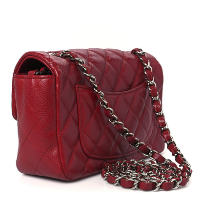Chanel Caviar Quilted Mini Rectangular Flap Red 3 of 11