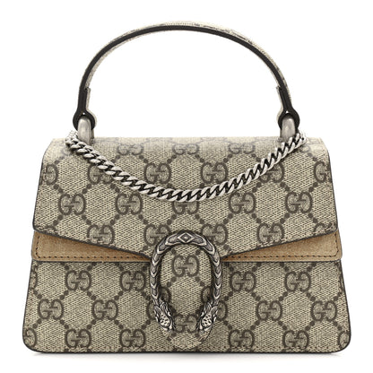 Gucci GG Supreme Monogram Mini Dionysus Top Handle Bag Taupe 1 of 10