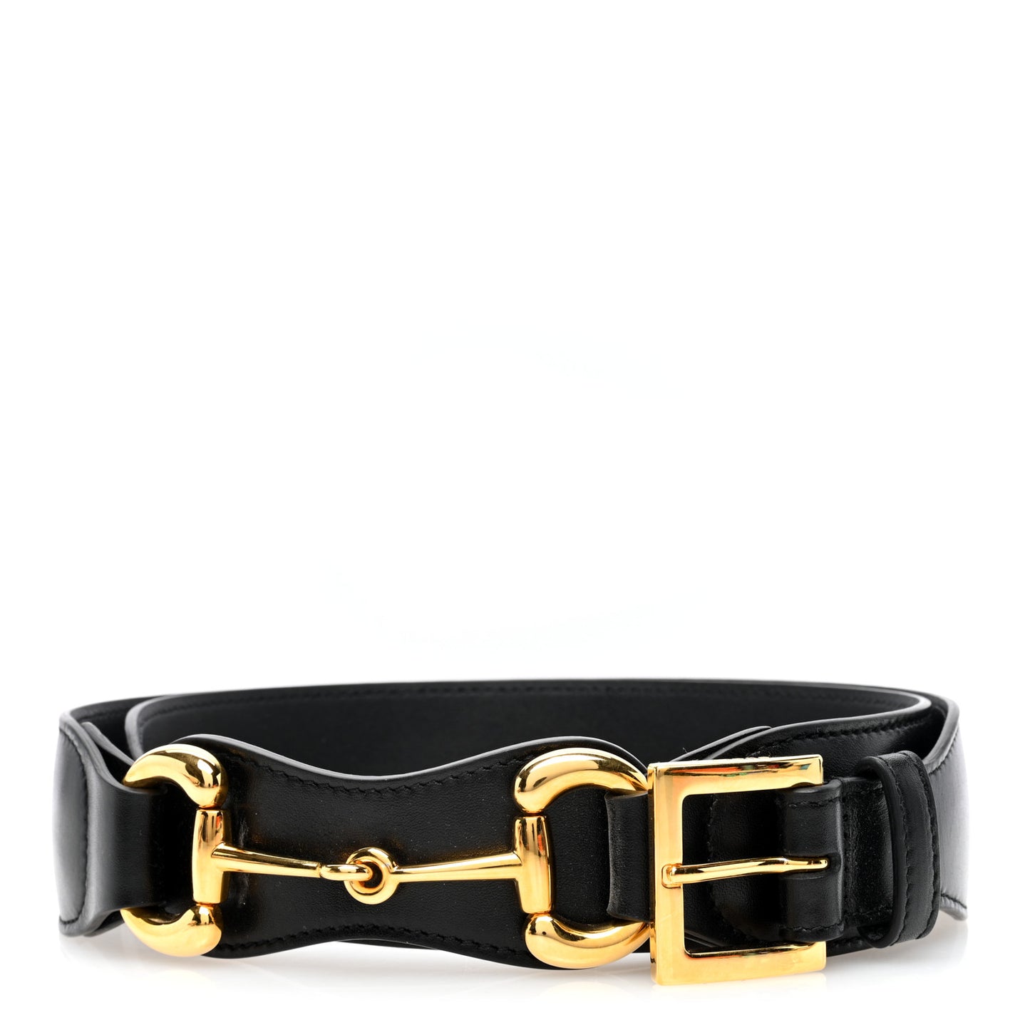 Efesto Leather Horsebit 25mm Belt 90 36 Black