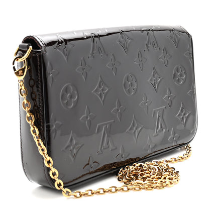 Louis Vuitton Vernis Pochette Felicie Chain Wallet Amarante 4 of 10