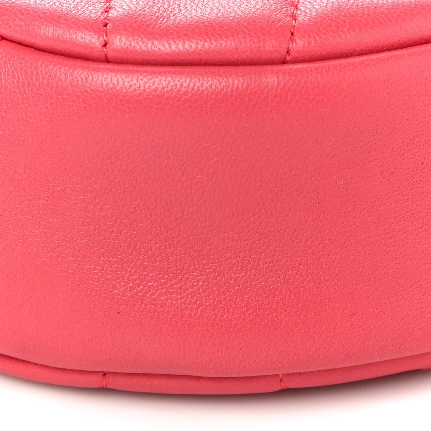 Chanel Lambskin Quilted Studded Round Clutch With Chain Dark Pink 9 of 10