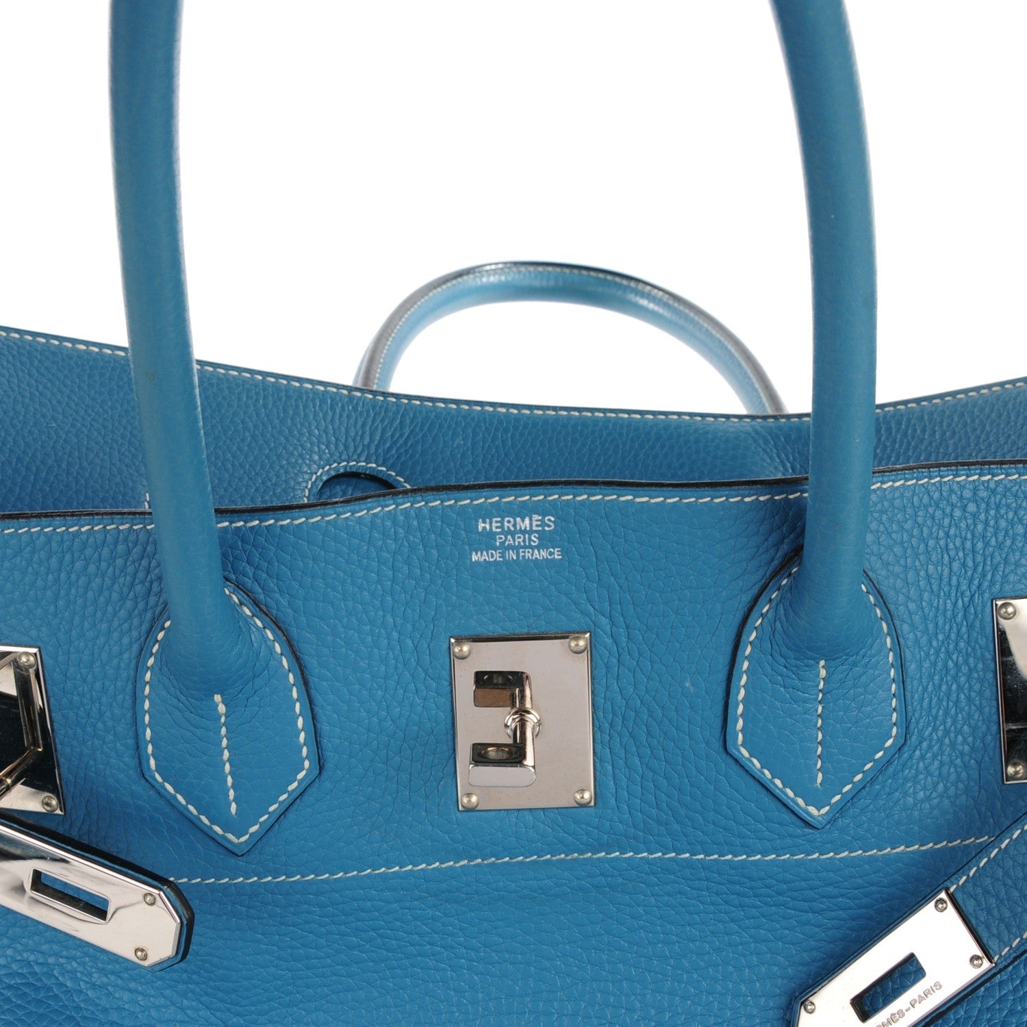 Hermes Taurillon Clemence JPG Birkin 42 Blue Jean 15 of 20