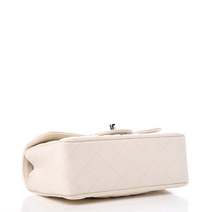 Chanel Caviar Quilted Mini Rectangular Flap White 4 of 8