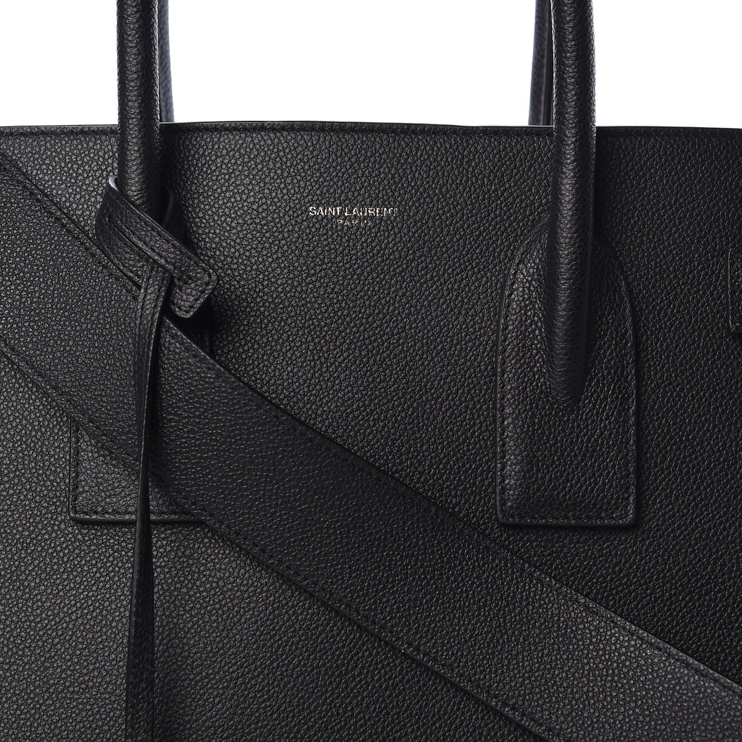 Grained Calfskin Large Sac De Jour Carryall Black