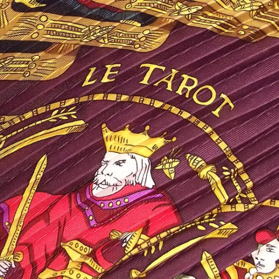Silk Carre Plisse Tarot Scarf