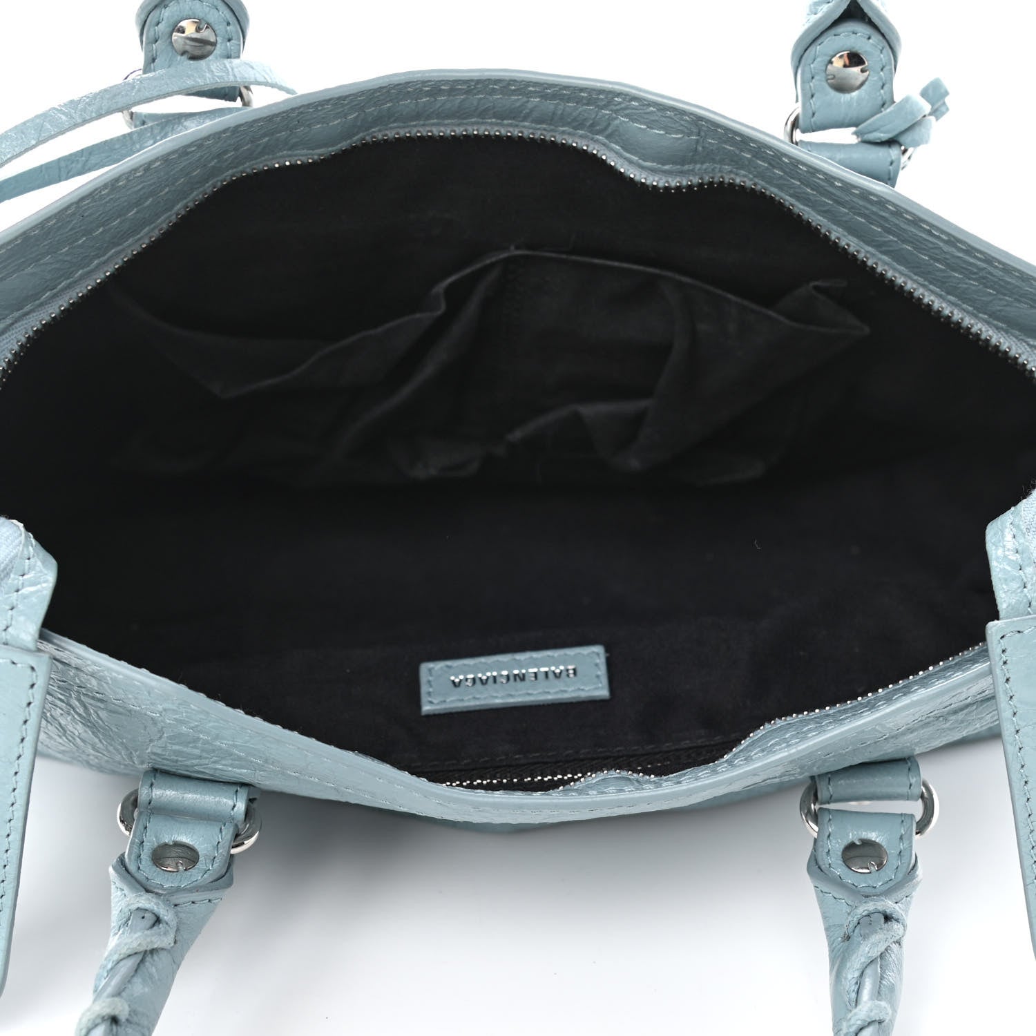 Balenciaga Agneau Classic Silver Hardware S City Bleu Gris 4 of 4