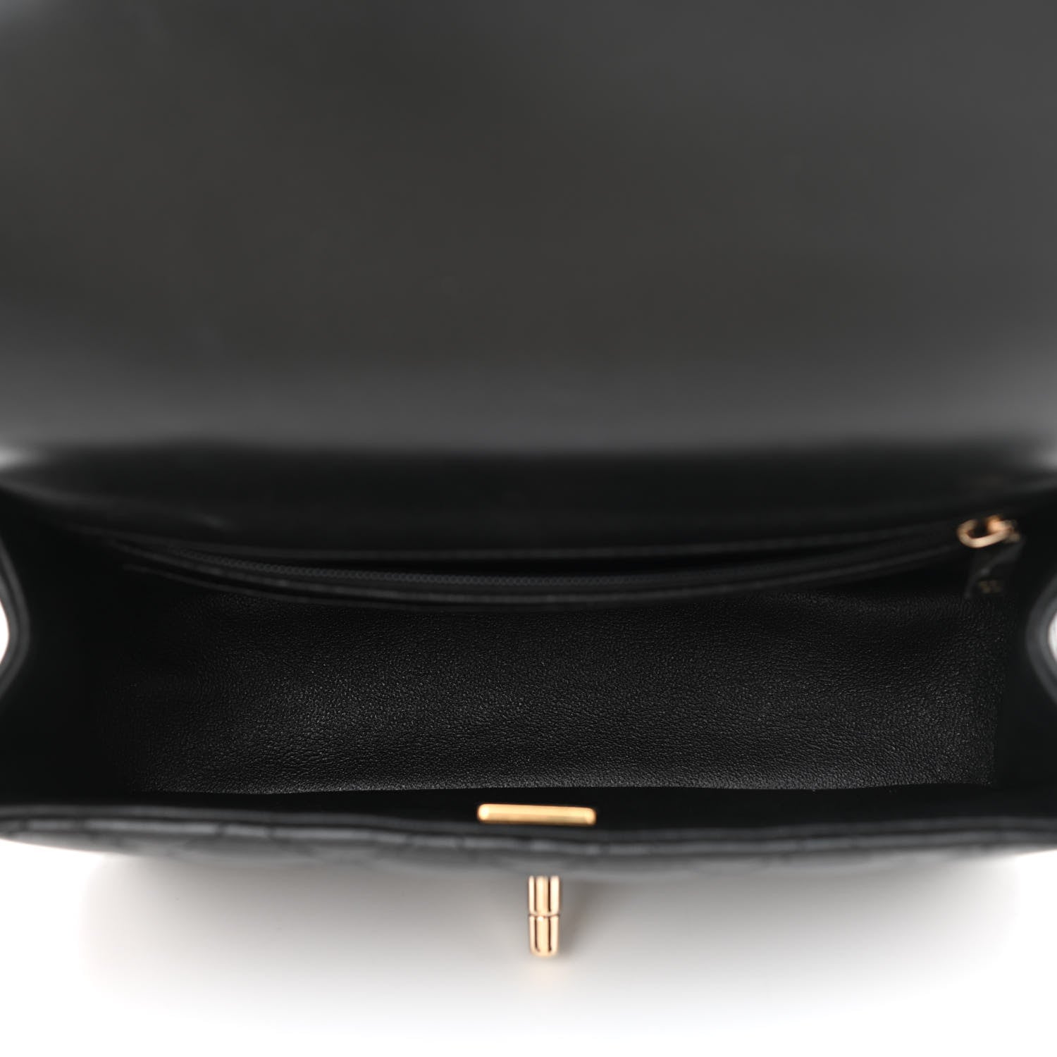 Chanel Lambskin Quilted Mini Top Handle Rectangular Flap Black 5 of 10