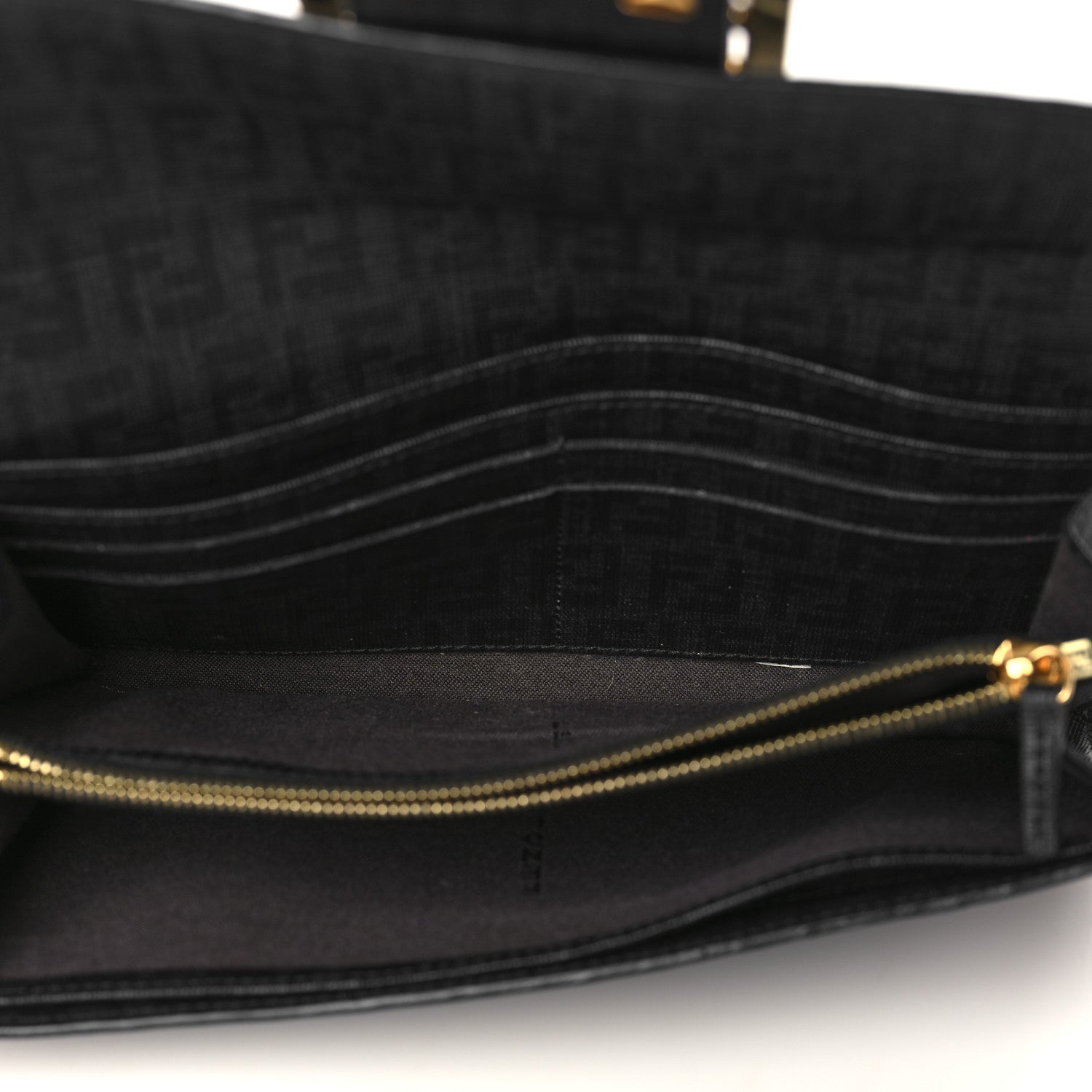 Fendi Zucchino Spalmati Forever Continental Wallet Black 5 of 10