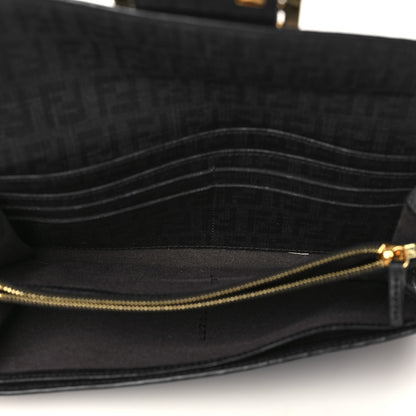 Fendi Zucchino Spalmati Forever Continental Wallet Black 5 of 10