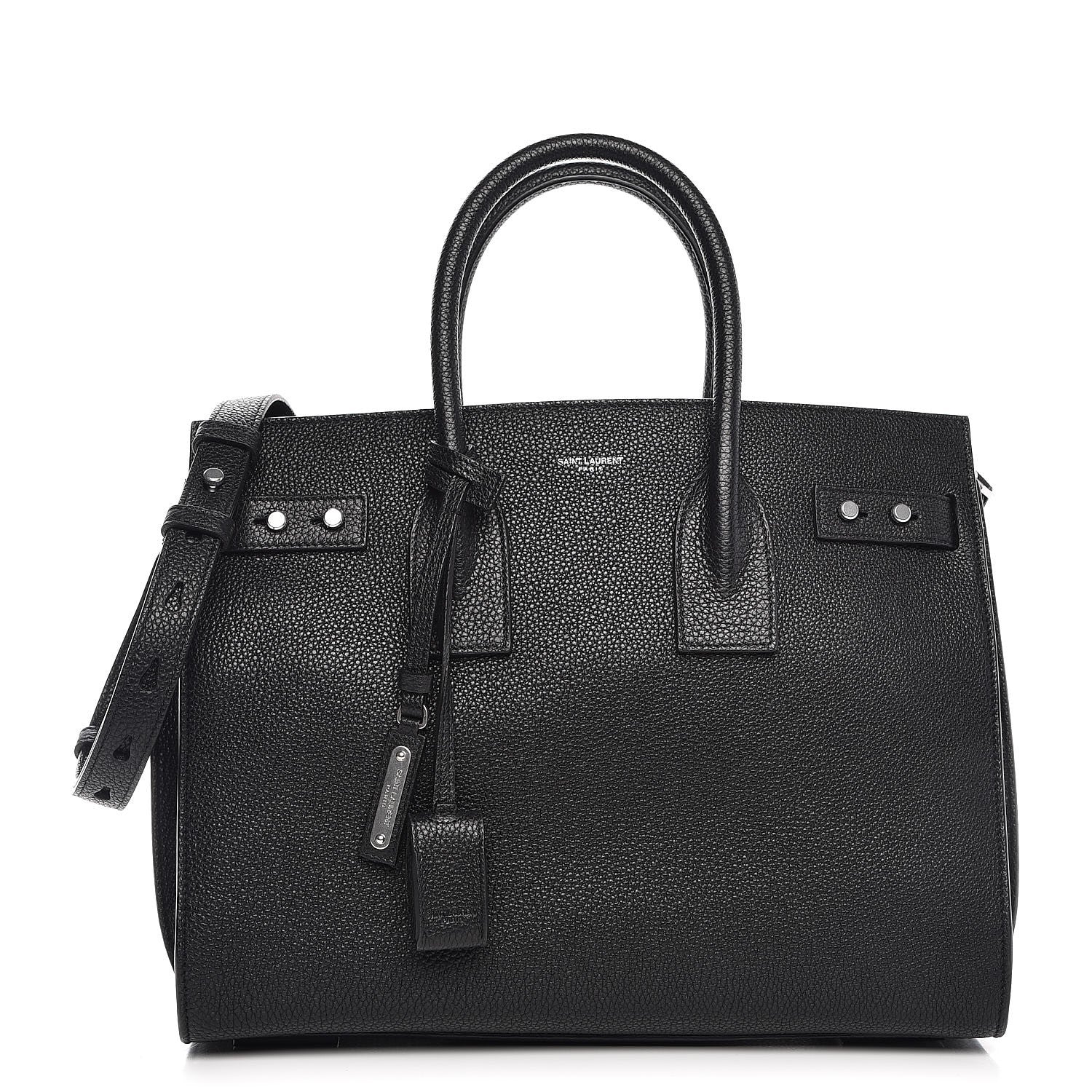 Saint Laurent Grained Calfskin Small Supple Sac De Jour Black 1 of 9