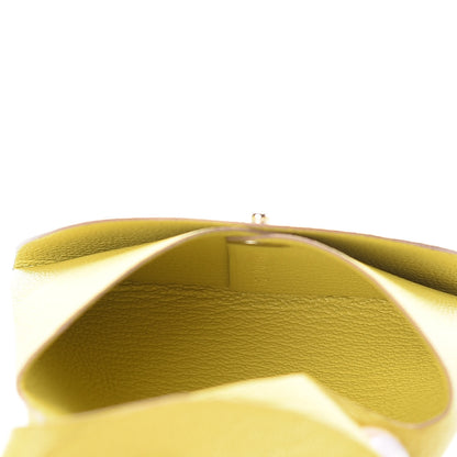 Hermes Chevre Mysore Bastia Coin Purse Lime 5 of 8