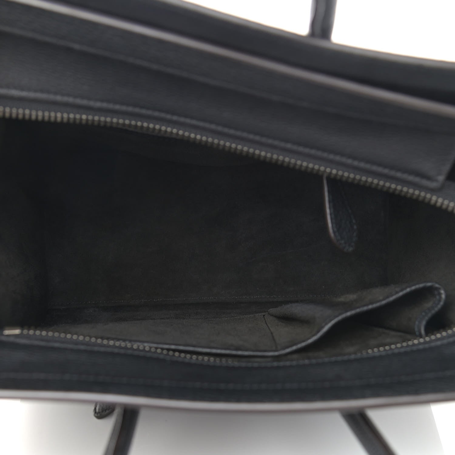 Celine Drummed Calfskin Micro Luggage Black 5 of 14