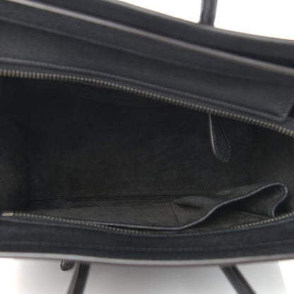 Celine Drummed Calfskin Micro Luggage Black 5 of 14