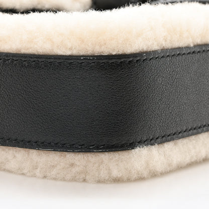 Gucci Sakai Be Green Calfskin Shearling Mini Horsebit 1955 Shoulder Bag Black 9 of 10