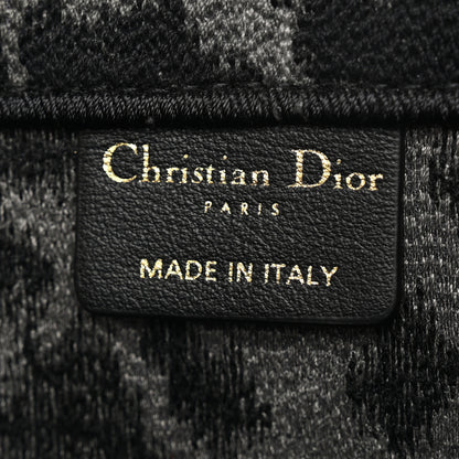 Christian Dior Canvas Mizza Embroidered Large Leopard Book Tote Grey 6 of 10