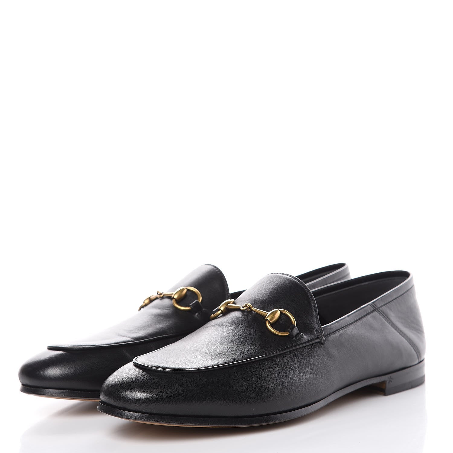 Gucci Lambskin Womens Brixton Horsebit Loafers 39 Black 3 of 10