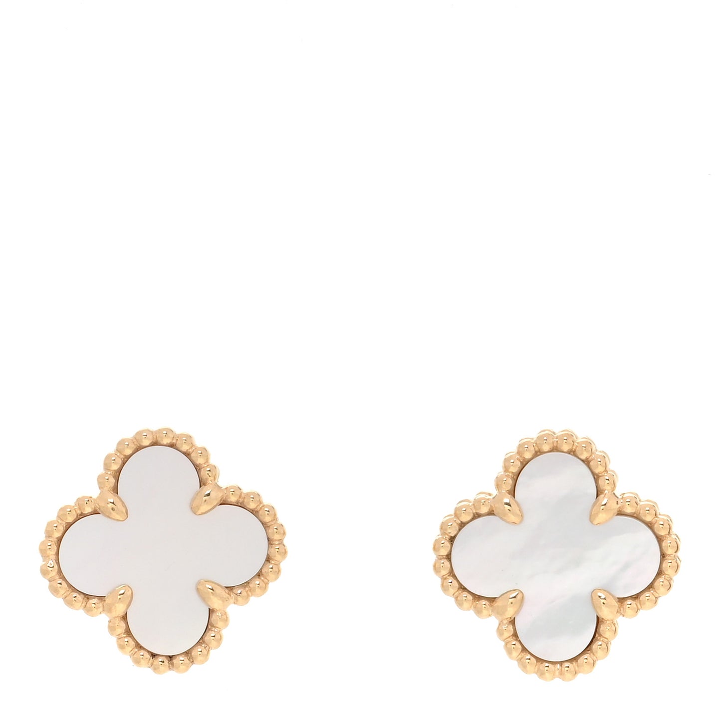 18K Yellow Gold Mother of Pearl Sweet Alhambra Earrings