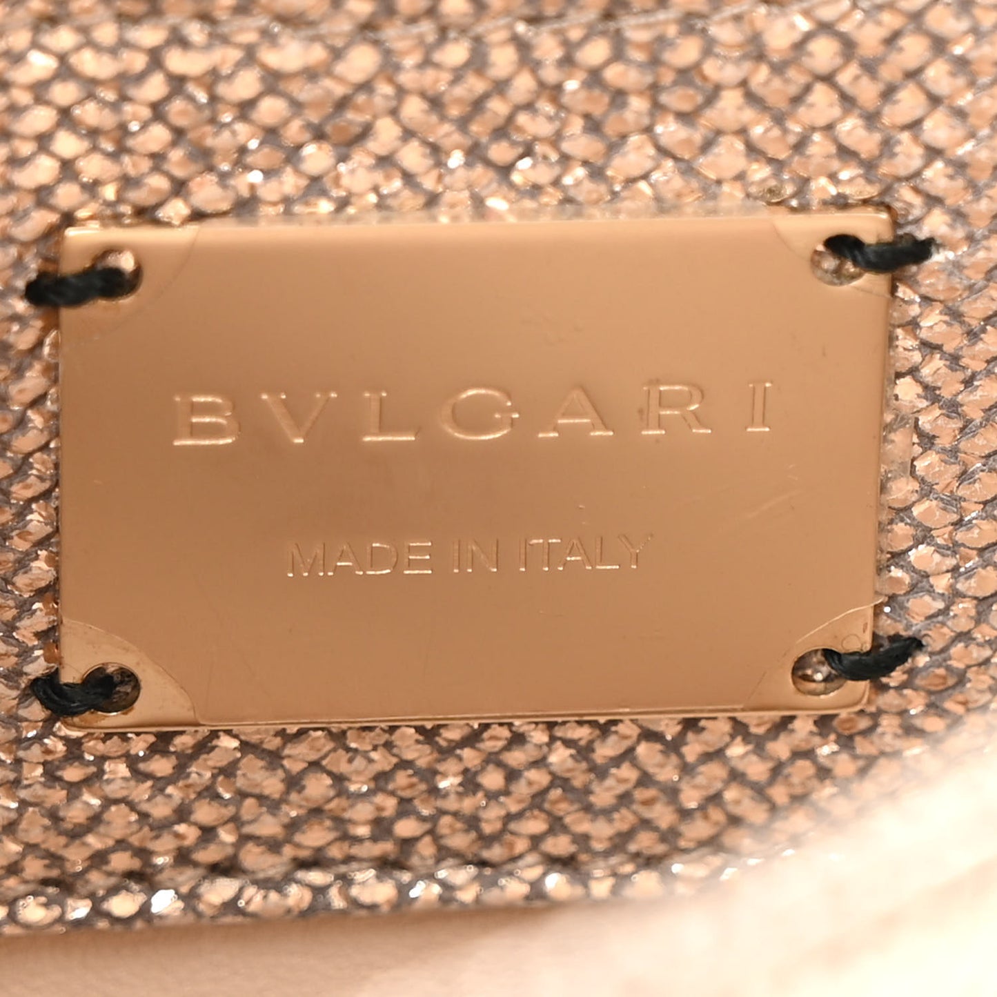 Metallic Karung Matelasse Mini Serpenti Cabochon Crossbody Gold