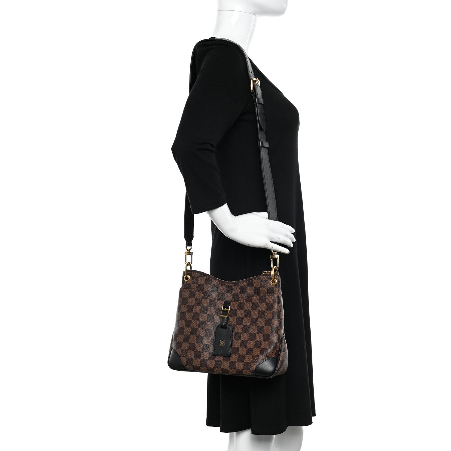 Louis Vuitton Damier Ebene Odeon PM Black 2 of 12