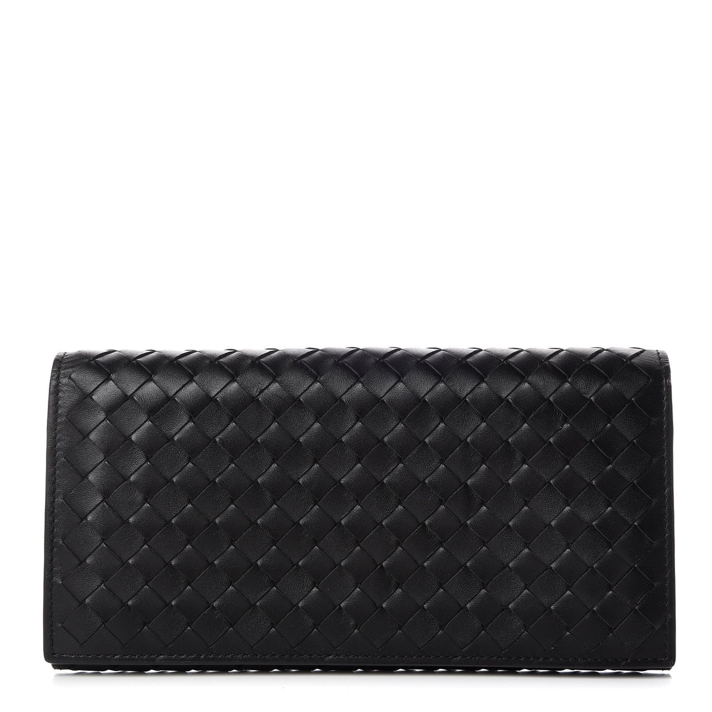 Nappa Intrecciato Flap Wallet Black