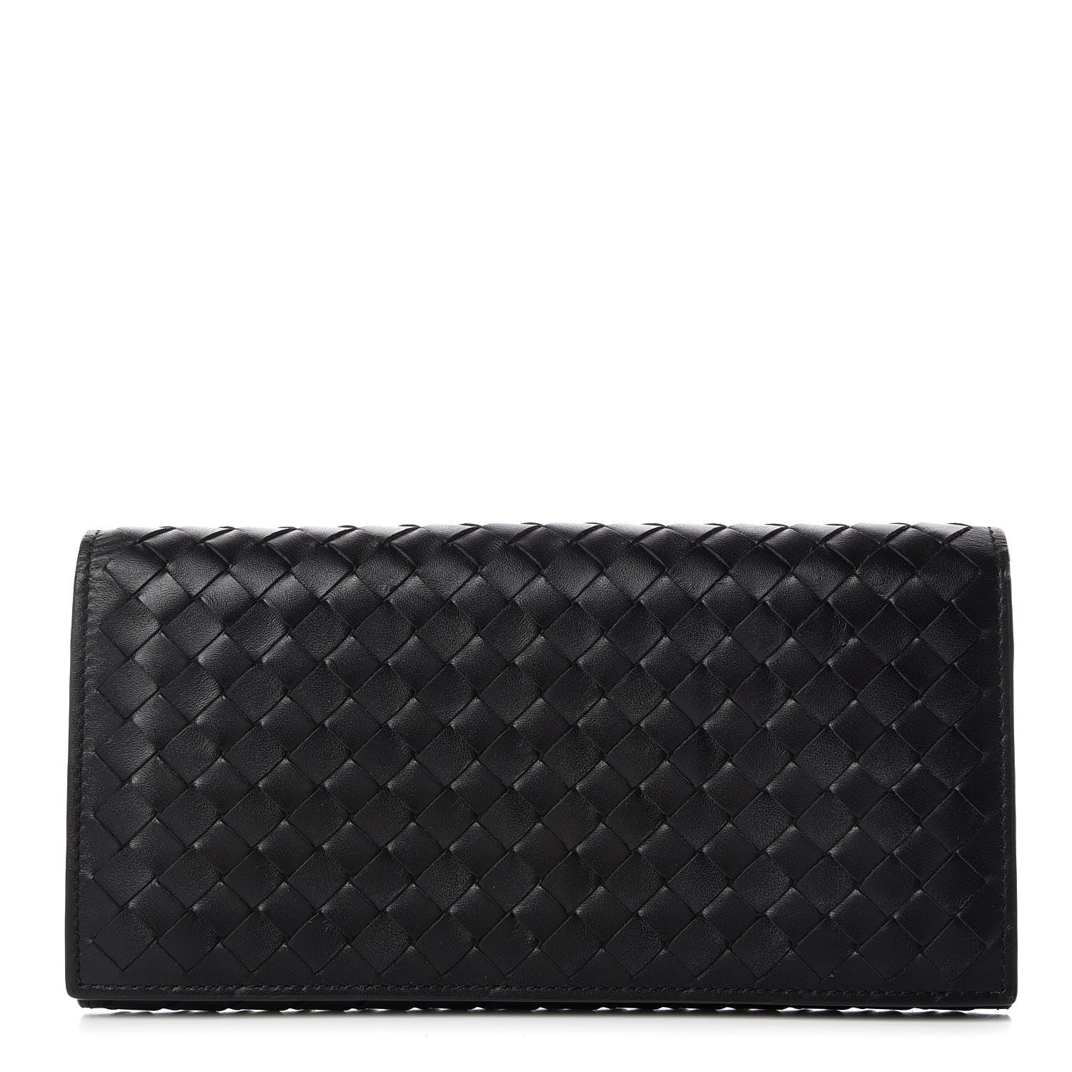 Bottega Veneta Nappa Intrecciato Flap Wallet Black 1 of 6