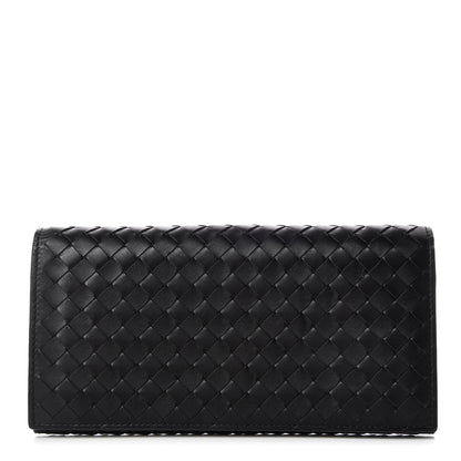 Bottega Veneta Nappa Intrecciato Flap Wallet Black 1 of 6