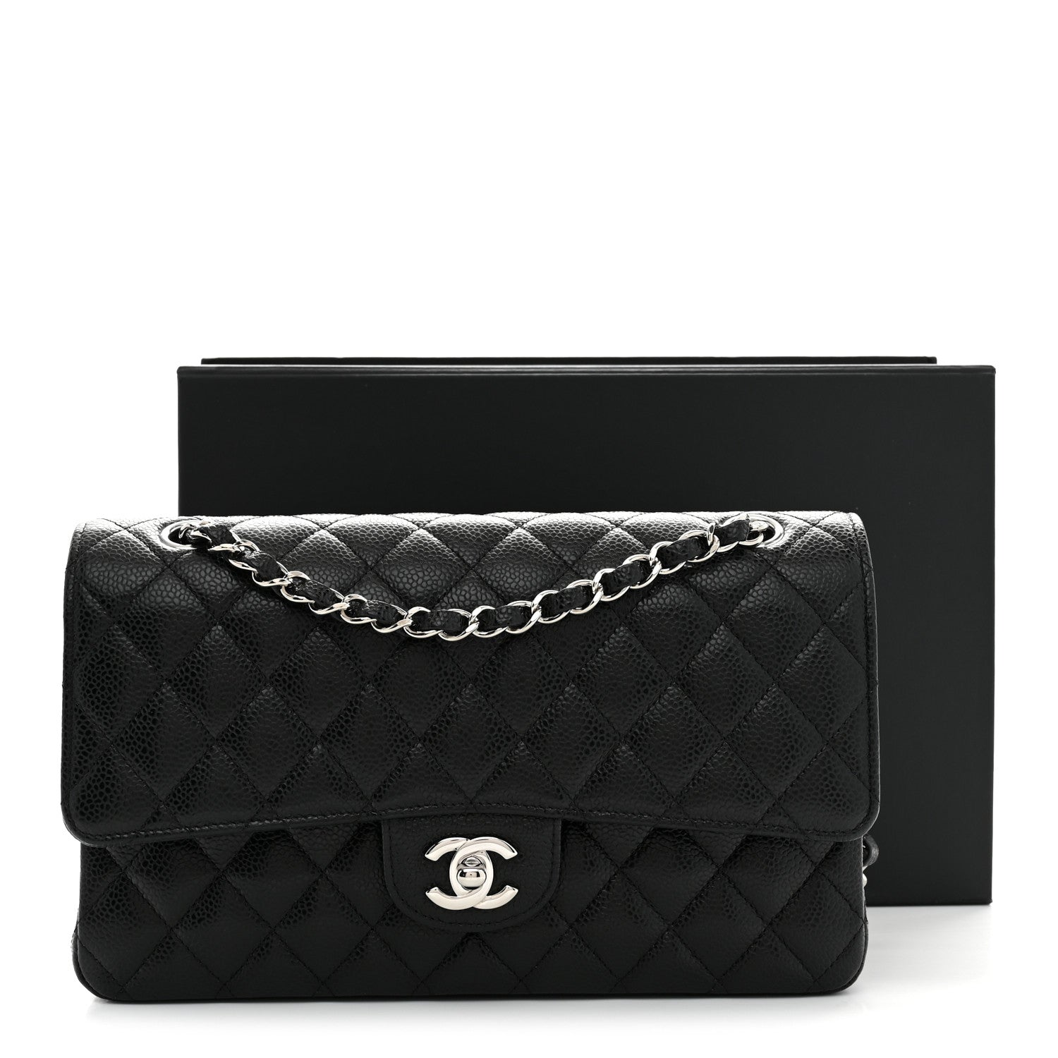 Chanel Caviar Quilted Medium Double Flap Black 11 of 11