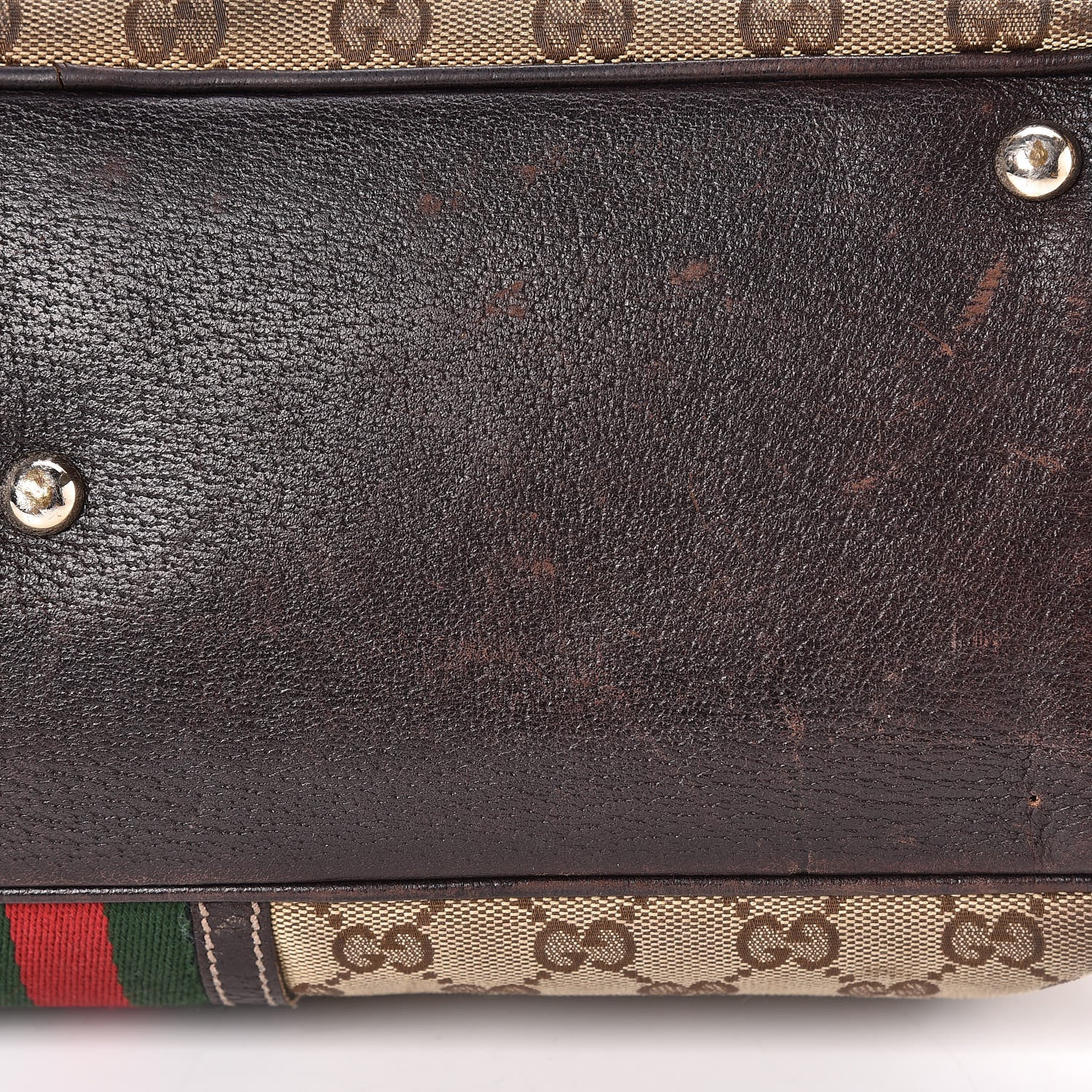 Gucci Monogram Web Tote Brown 21 of 27