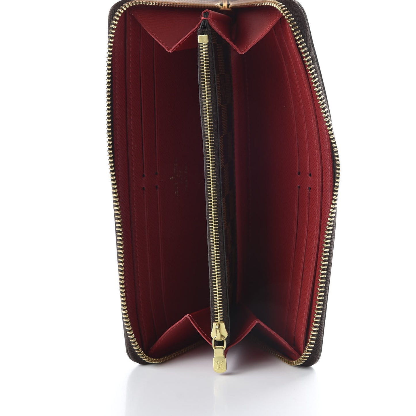 Damier Ebene Clemence Wallet Cherry