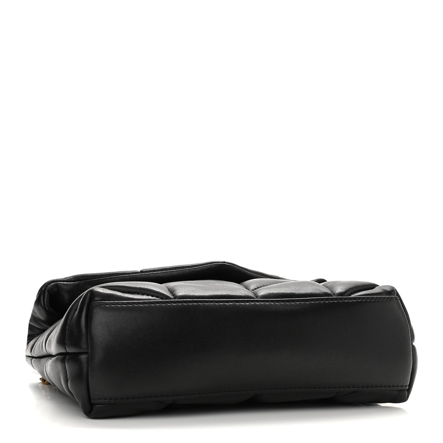 Saint Laurent Lambskin Quilted Toy Loulou Puffer Monogram Chain Satchel Black 3 of 10
