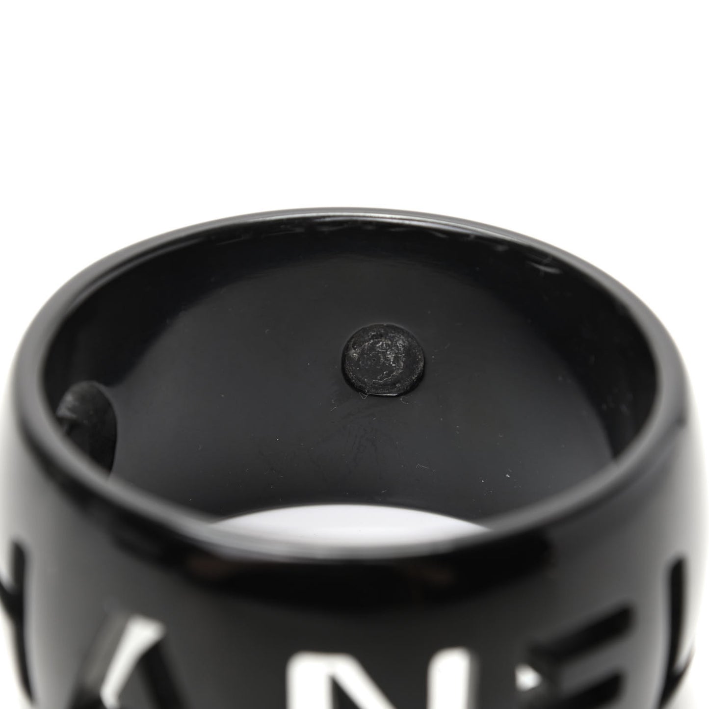 Resin CC Logo Bracelet Black