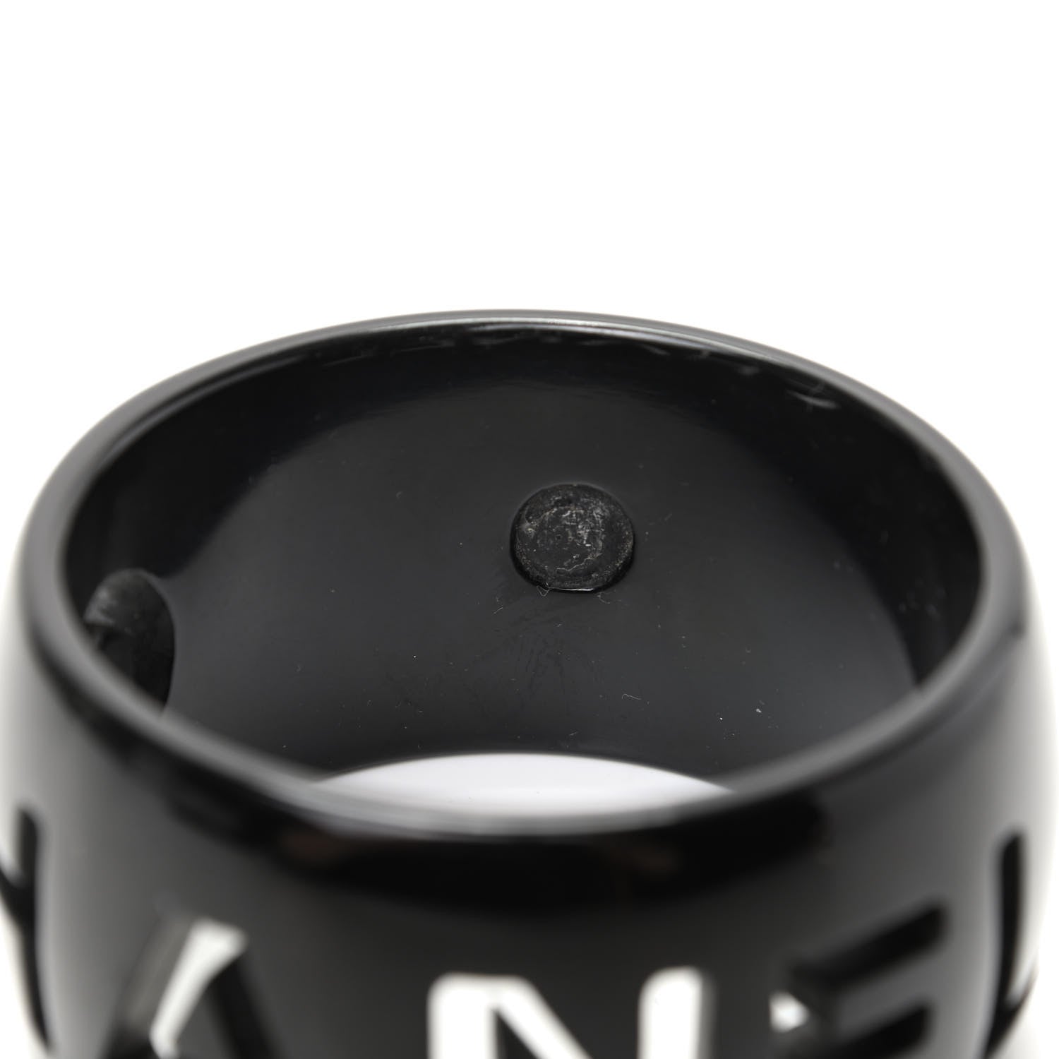 Chanel Resin CC Logo Bracelet Black 4 of 4