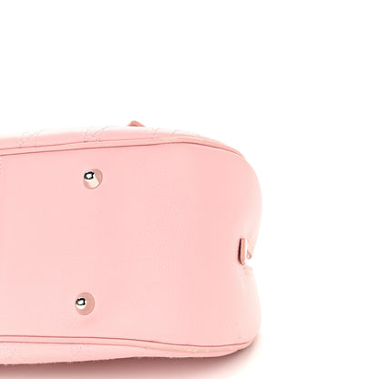 Christian Dior Calfskin Cannage Handbag Pink 9 of 13