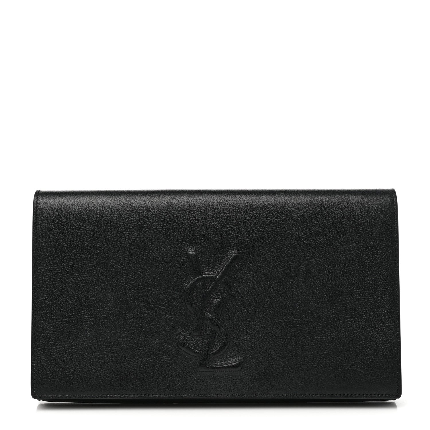 Saint Laurent Calfskin Monogram Large Belle De Jour Clutch Black 1 of 8