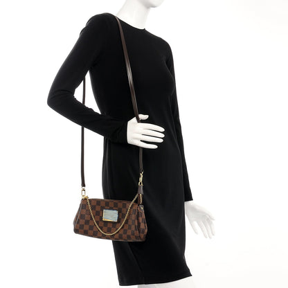 Louis Vuitton Damier Ebene Eva Clutch 2 of 8