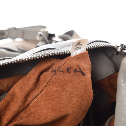 MCM Calfskin Monogram Shoulder Bag Taupe 23 of 23